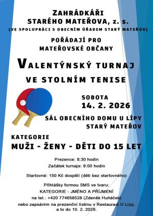 turnaj ve stolním tenise